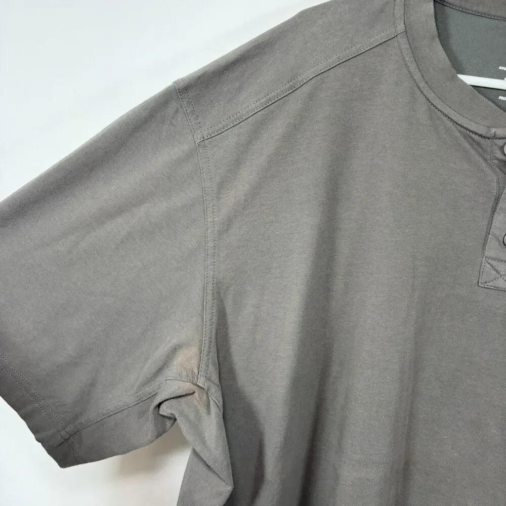 Duluth Trading Henley T Shirt Mens Size 2XL XXL Gray Short Sleeve Coolmax Poly - Picture 5 of 11